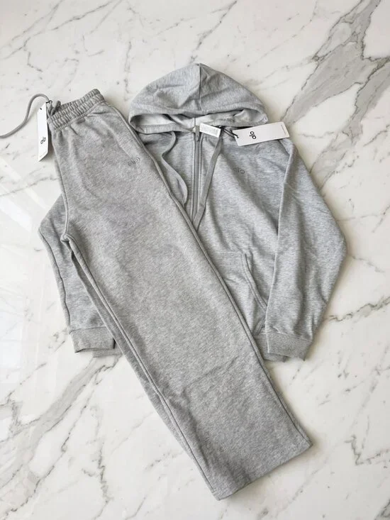 Gray ALO Full-Zip Set BRAND NEW - Picture 1 of 6